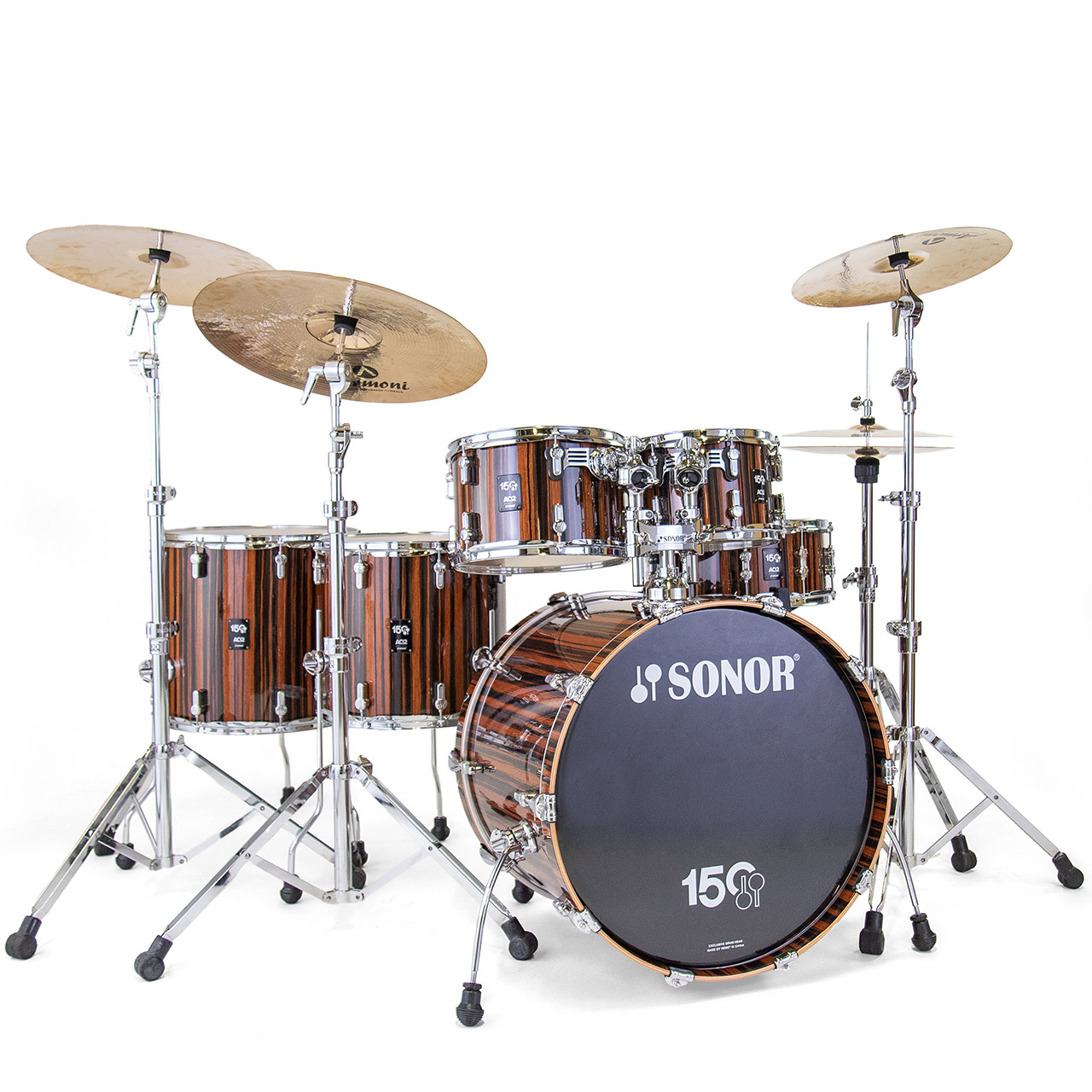 Sonor AQ2 150th Anniversary Shell Set in Ebenholz