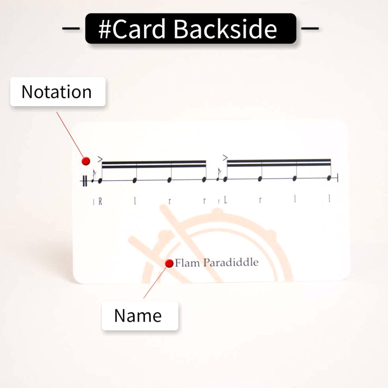 Rudiment Cards - Lernkarten für Drummer Kartenspiel