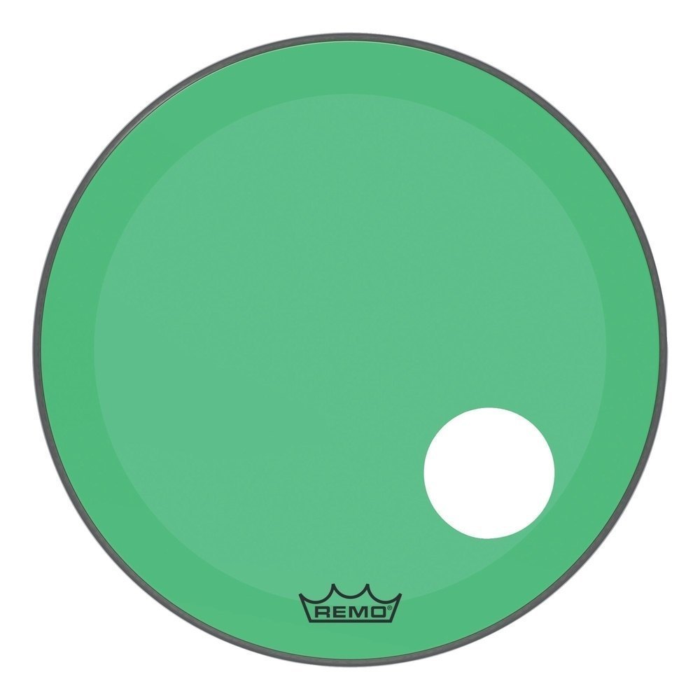 Remo Colortone Powerstroke 3 clear 20" w/5" offset Hole Green
