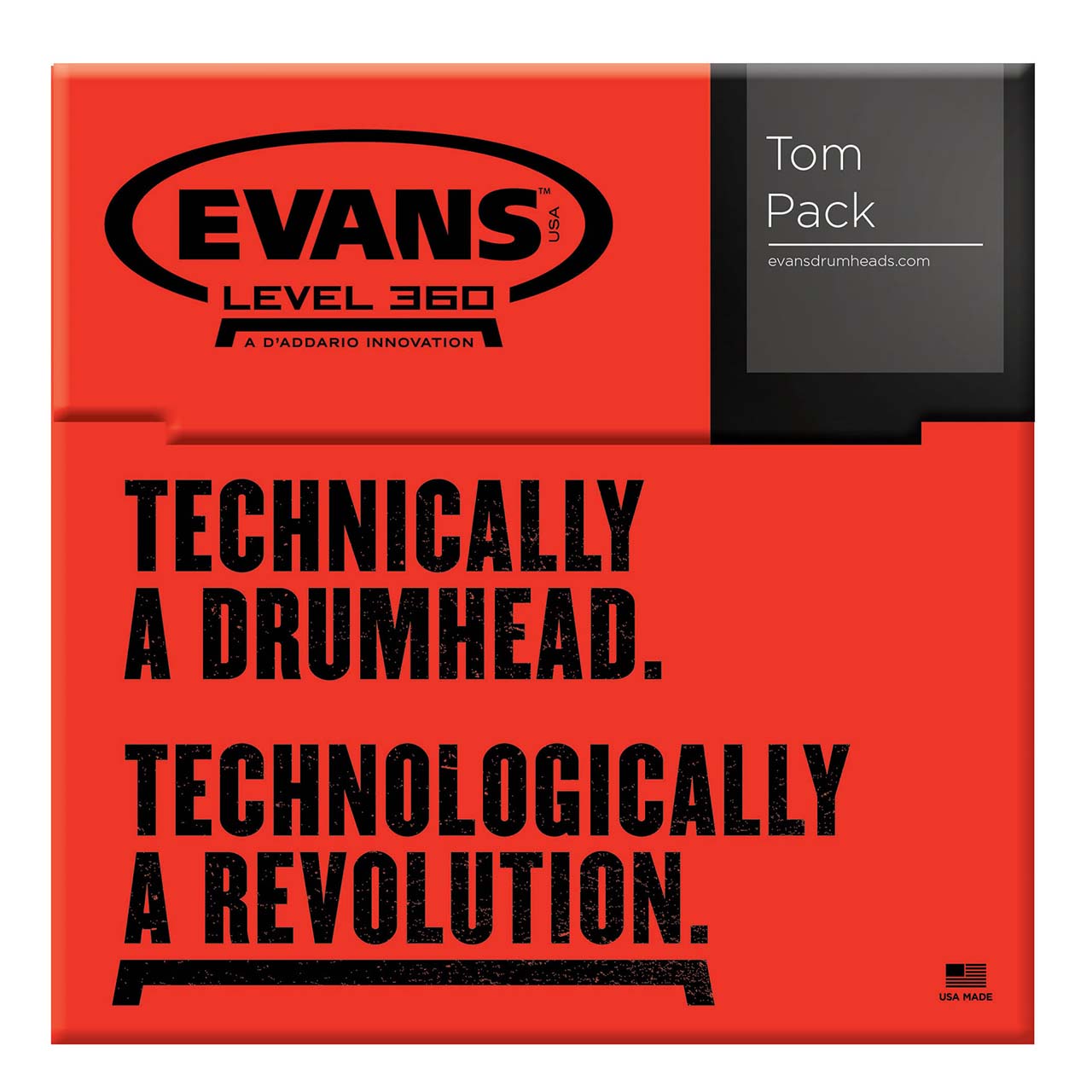 Evans EC2S (clear) Tom Pack Rock ETP-EC2SCLR-R