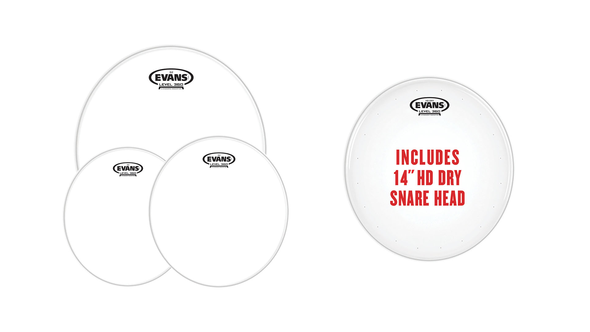 Evans G2 Clear Tom Pack Fusion inkl Snarefell EPP-G2HDD-F