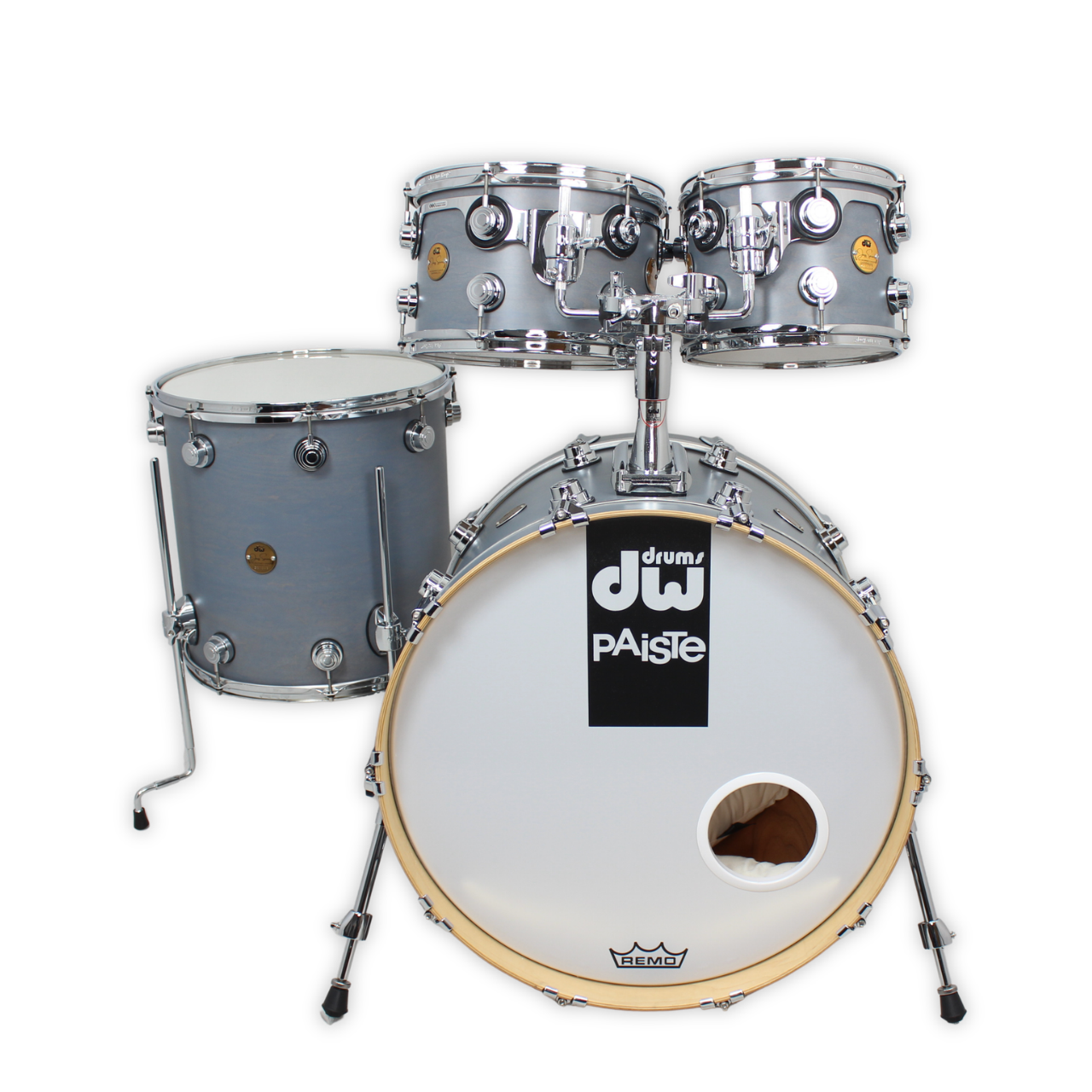DW Collectors Jazz Shellset Cherry/Gum in Satin Grey
