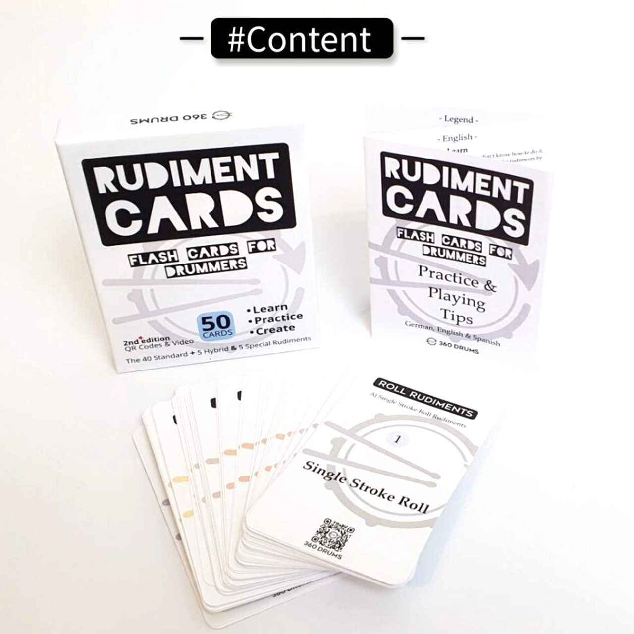 Rudiment Cards - Lernkarten für Drummer Kartenspiel