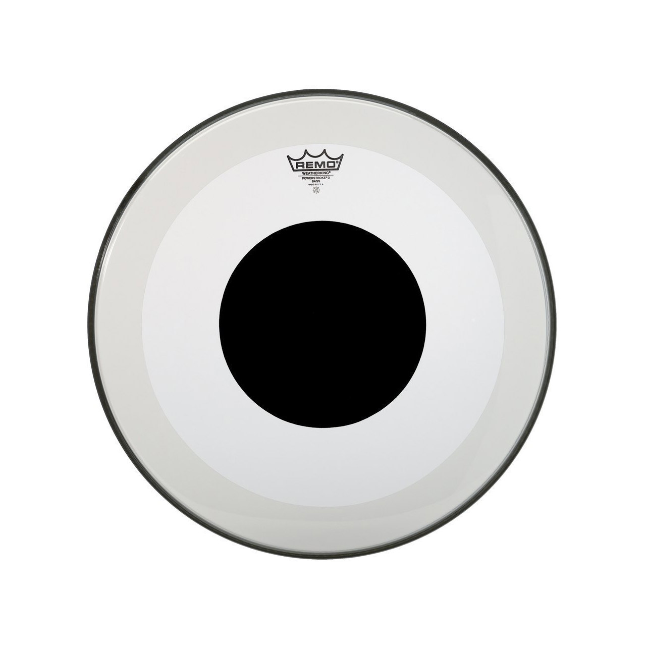Remo Powerstroke 3 clear 24" Black Dot