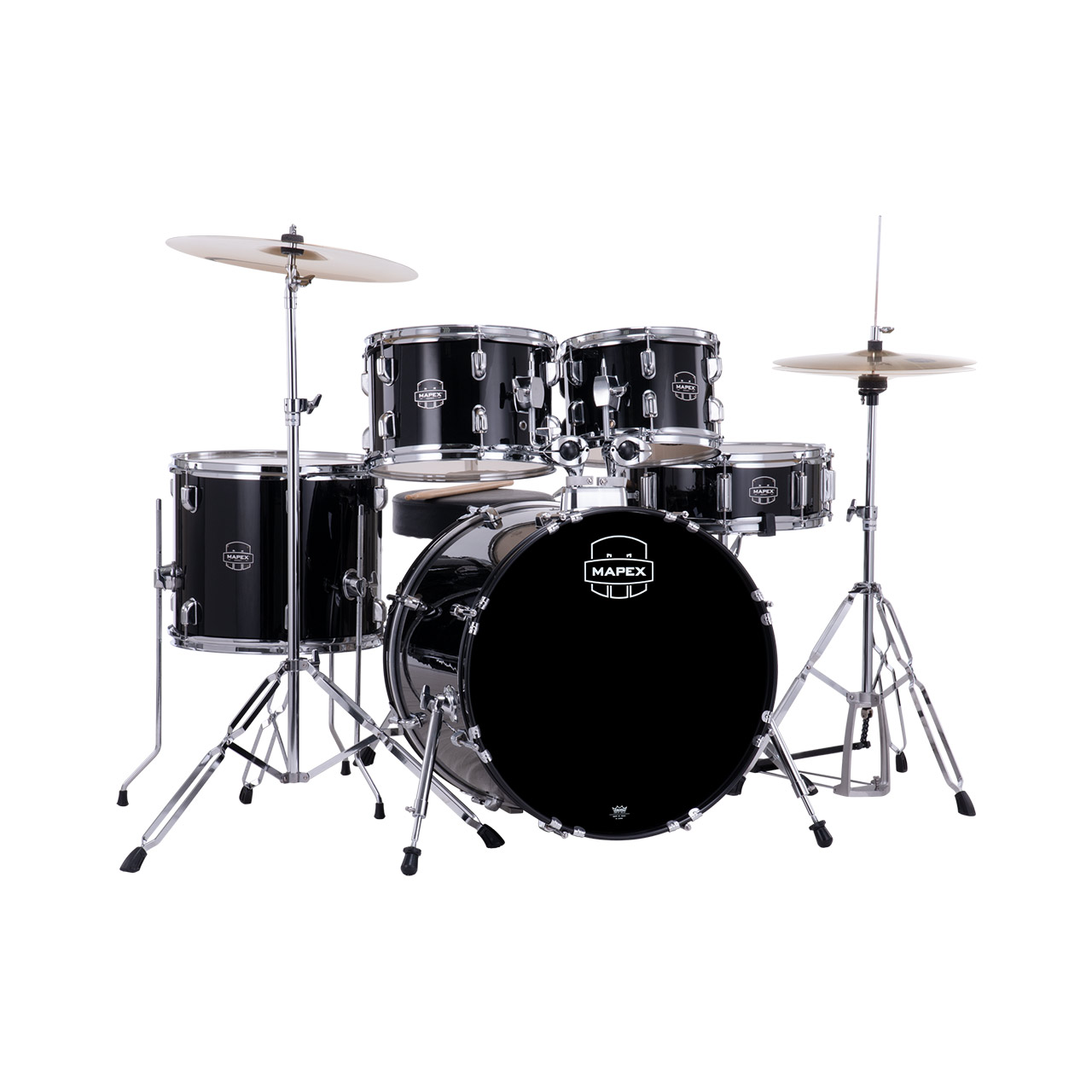 Mapex Comet Fusion Komplettset, Dark Black MXCM5044FTCDK