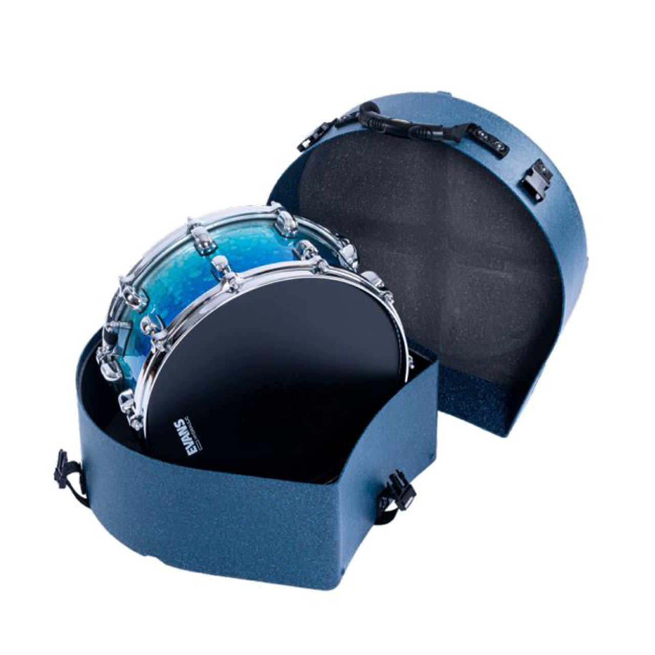Hardcase HNL14S-BG Snare Case 14" - Blue Granite - komplett gepolstert