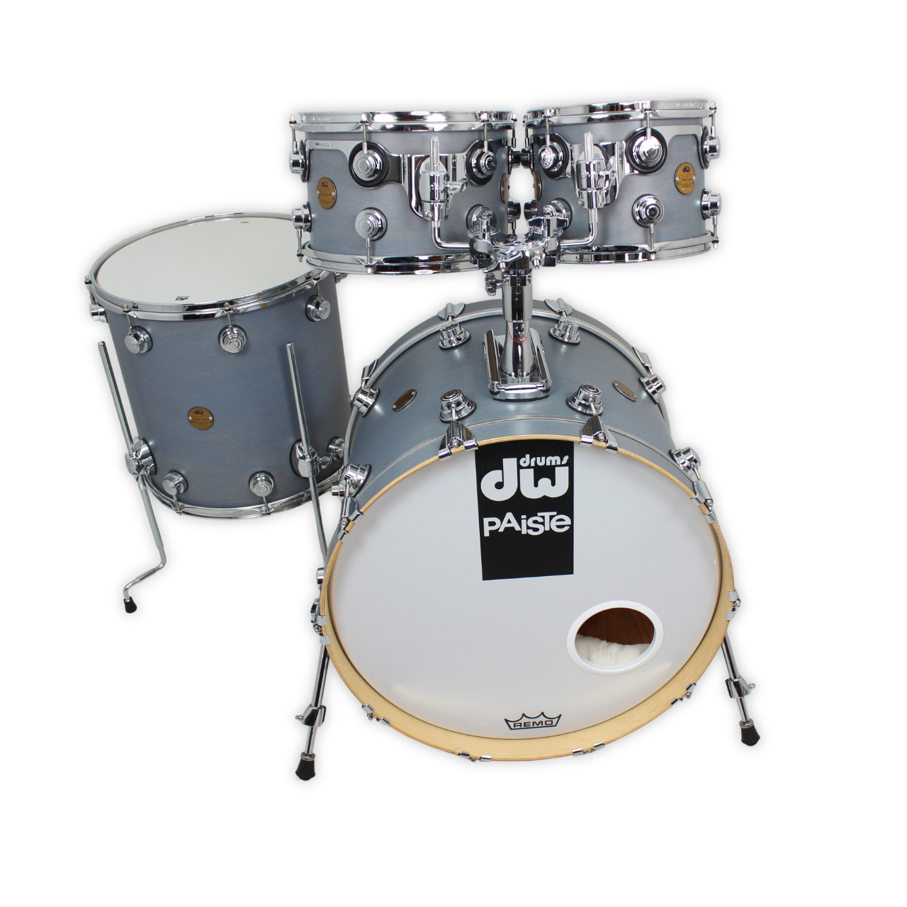 DW Collectors Jazz Shellset Cherry/Gum in Satin Grey