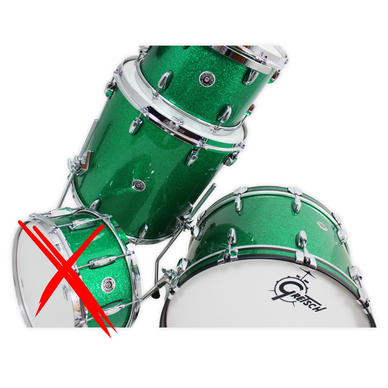 Gretsch Brooklyn Shell Set 3-piece, Green Sparkle