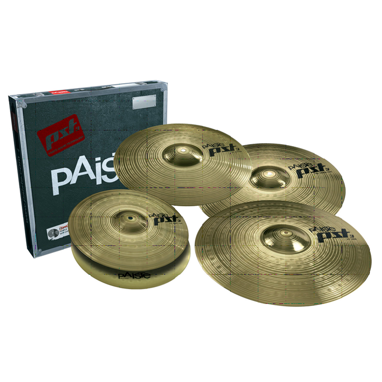 Paiste Beckensatz PST 3 14“ HH, 16" Crash, 18“ Crash, 20“ Ride