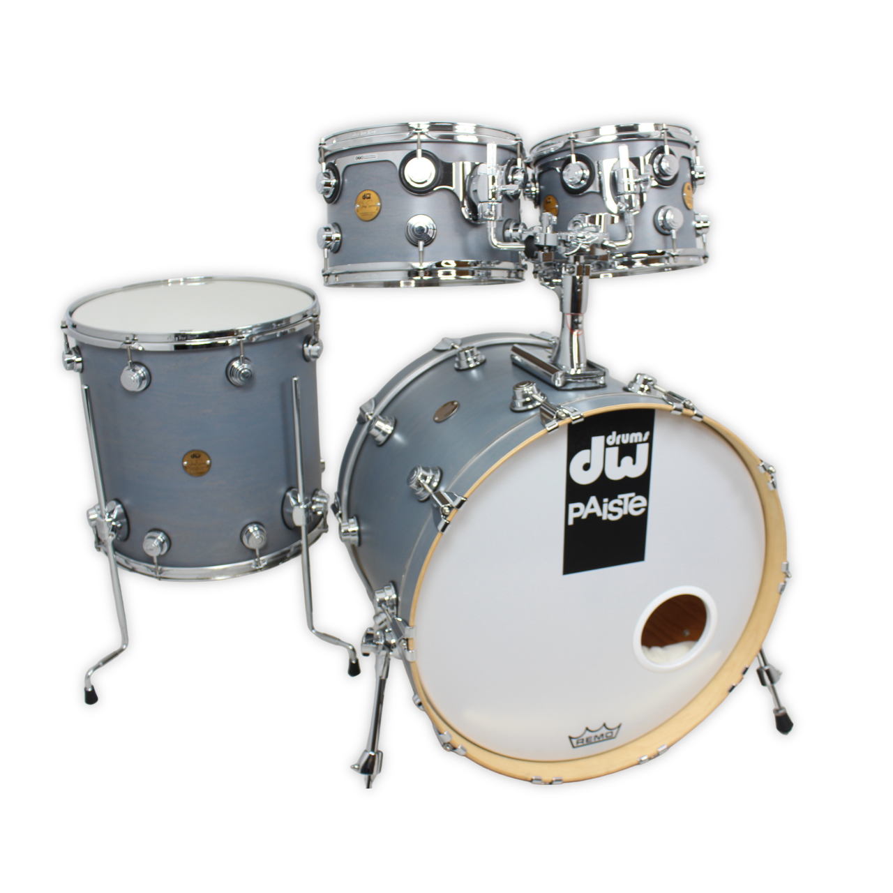 DW Collectors Jazz Shellset Cherry/Gum in Satin Grey