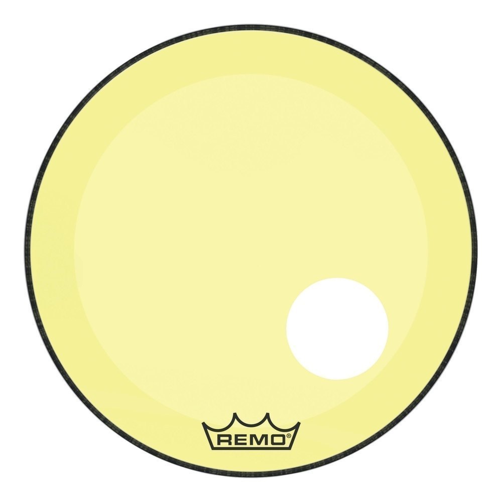 Remo Colortone Powerstroke 3 clear 20" w/5" offset Hole Yellow