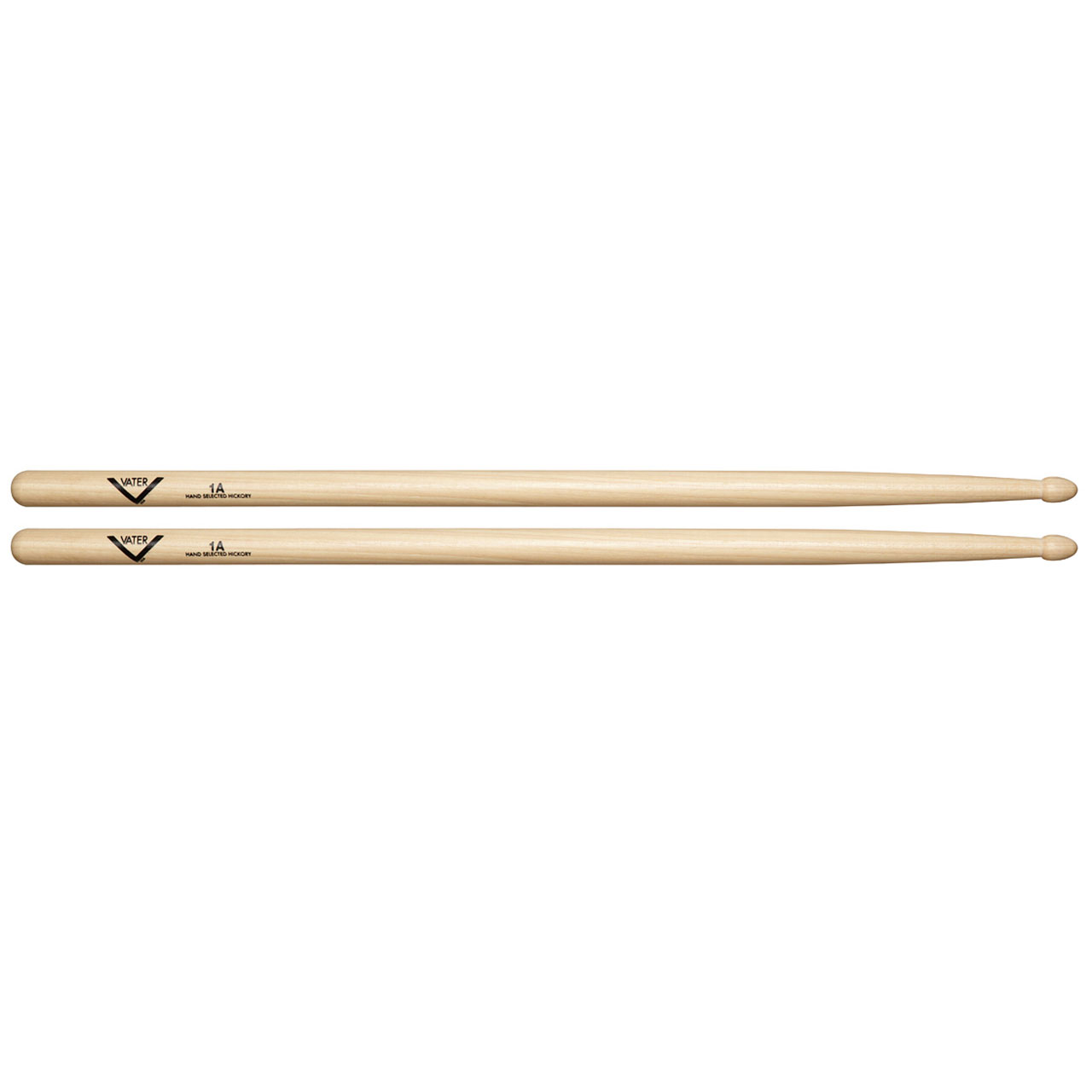 Vater 1A Hickory Drumsticks Wood Tip