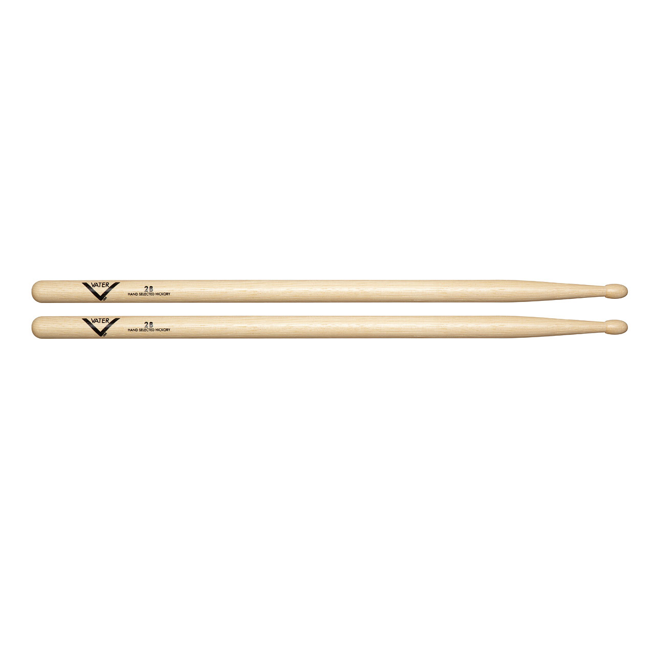 Vater 2B Hickory Drumsticks Wood Tip