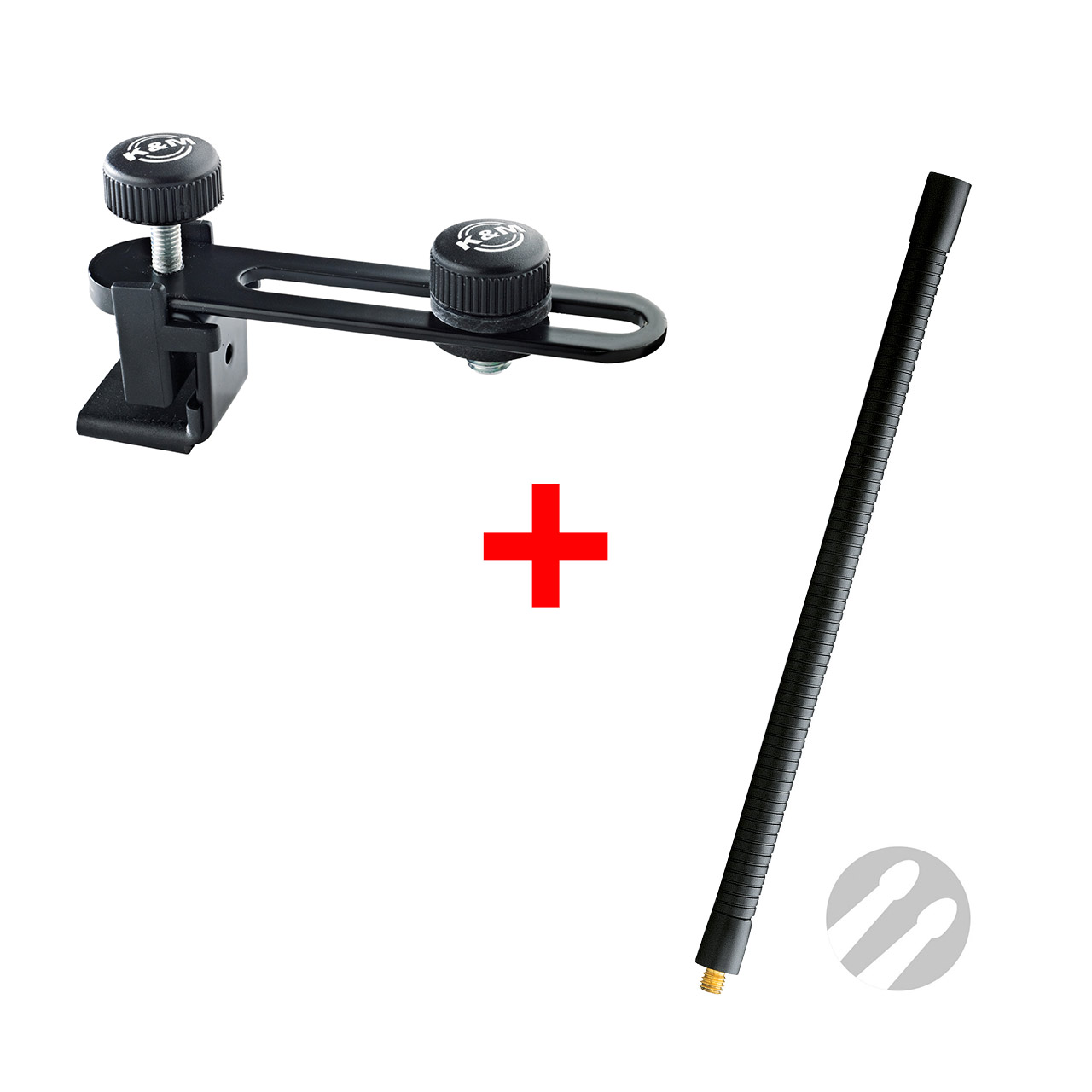 K & M Bassdrum Mikrofonklemme inkl. Schwanenhals