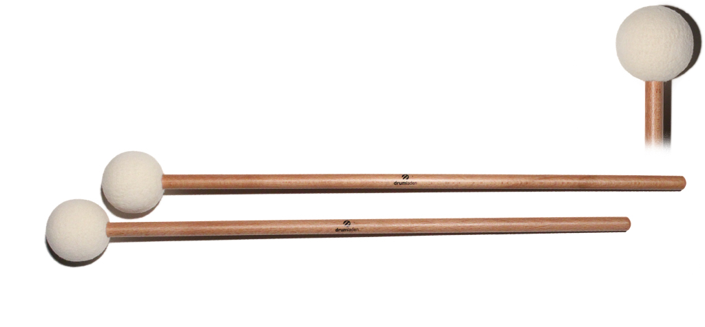 Drumladen Paukenschlägel Vollfilz weiß