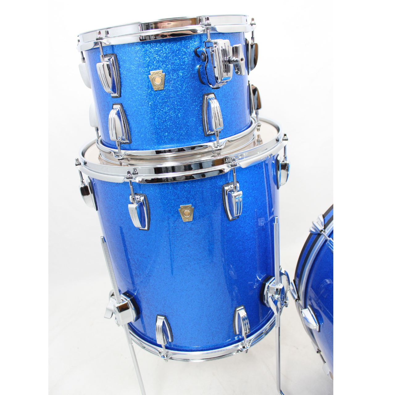Ludwig USA Classic Maple Shellset in Blue Sparkle
