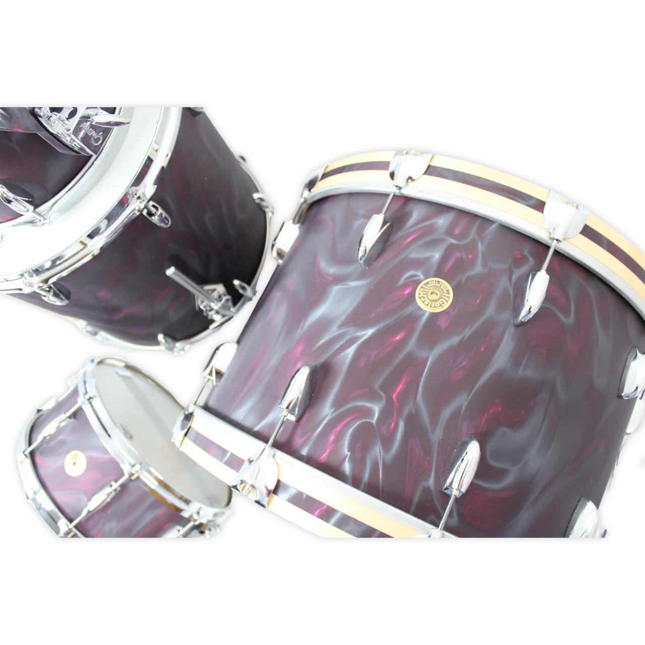 Gretsch Broadkaster Schlagzeug in Black Satin Flame