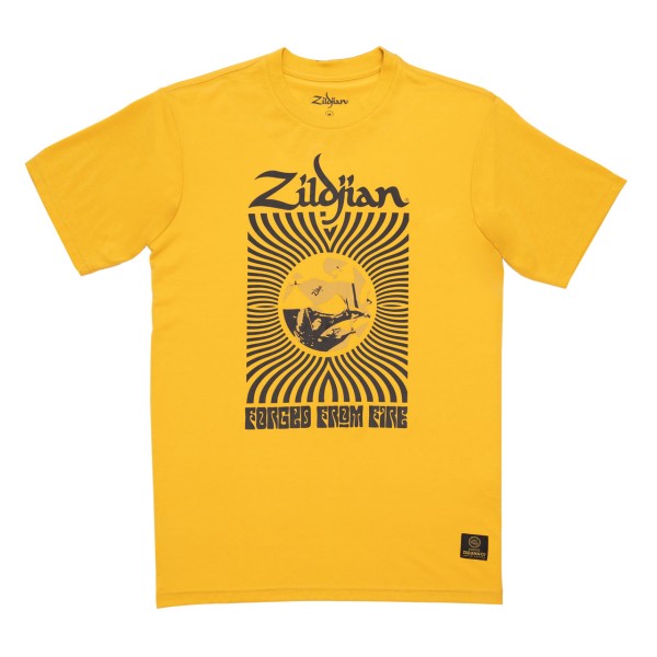 Zildjian T-Shirt, 400th Anniversary, 60s Rock Tee, M, gelb