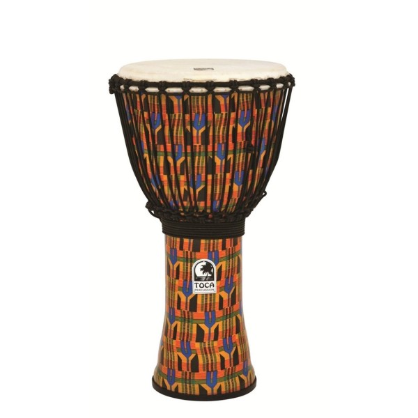 Toca Djembe Freestyle Rope Tuned SFDJ-12K Kente Cloth