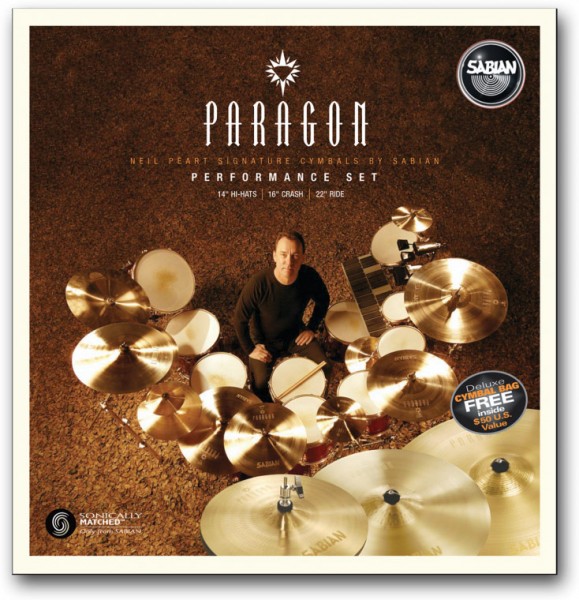 Sabian Paragon Performance Set: 14"Hihat, 16" Crash, 22" Ride