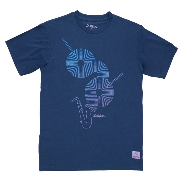 Zildjian T-Shirt, 400th Anniversary, Jazz Tee, XL, blau