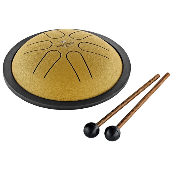 Meinl MSTD3G Sonic Energy Mini Steel Tongue Drum, Gold, B Major