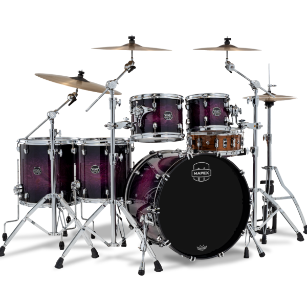 Mapex Saturn VI Stage+ Full Size Shell Set, Royal Purple Burst