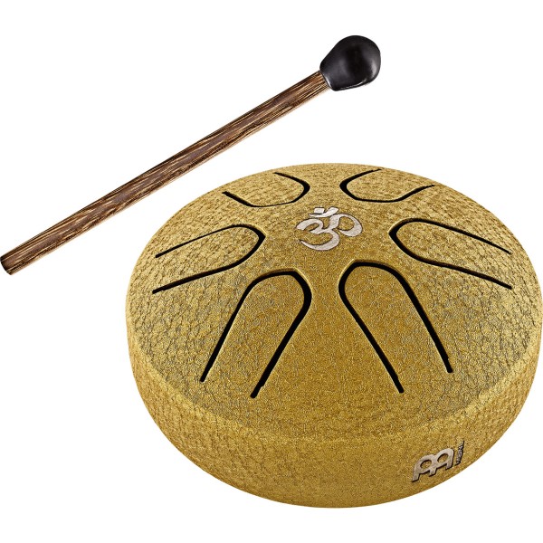 Meinl PSTD3GOM Sonic Energy Pocket Steel Tongue Drum, A Major, Gold, OM