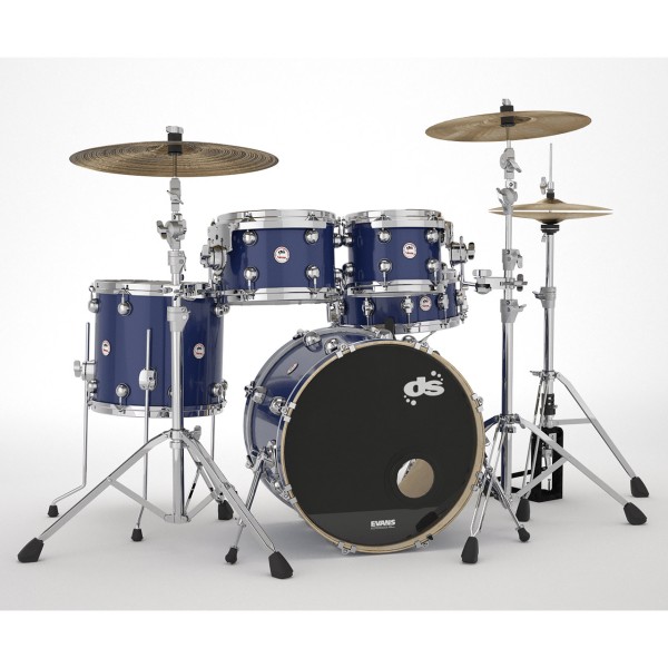 DS Drum Venom Club Drumset Espresso Capsule Blue Lacquer Finish