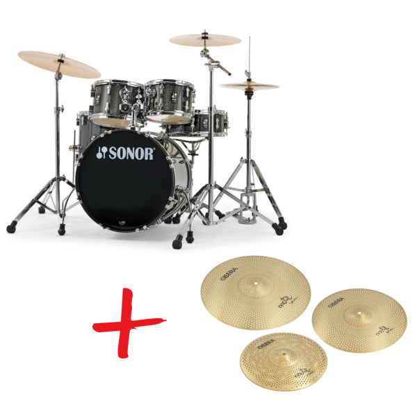 Sonor AQX Kids Set BMS Black Midnight Sparkle inkl. Becken