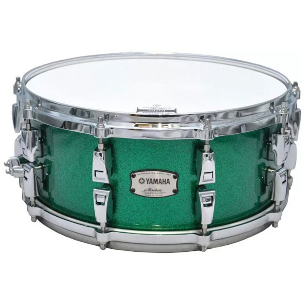 Yamaha Absolute Hybrid Maple Snare 14" x 6" Jade Green Sparkle